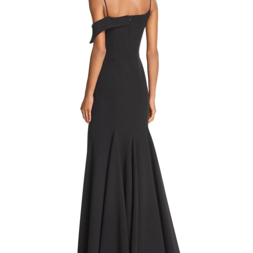 AQUA Asymmetric Scuba-Crepe Gown NWT - Picture 3 of 3